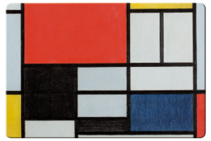 Placemat: Compositie met groot rood vlak, Piet Mondriaan