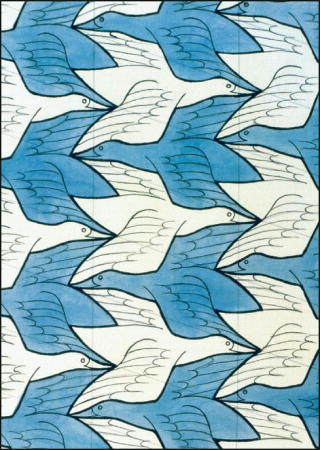Regular Division of the  Plane drawing No 18, M.C. Escher