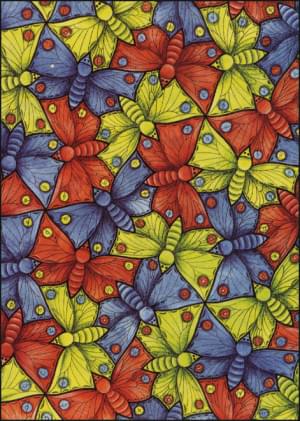 Regular Division of the Plane (Butterfly)  No 70, M.C. Escher