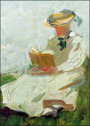 Woman, reading on the Grass, Franz Marc