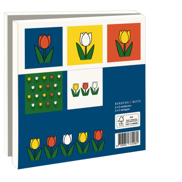 Kaartenmapje met env, vierkant: Tulpen, Dick Bruna