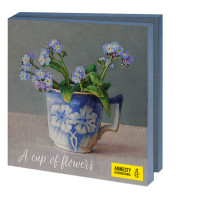 Kaartenmapje met env, vierkant: A cup of flowers, Ingrid Smuling, Amnesty International