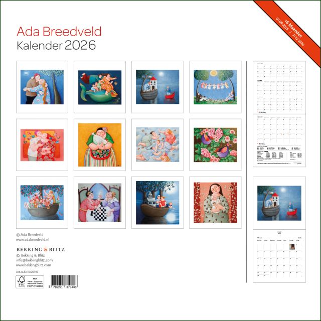 Ada Breedveld maandkalender 2026