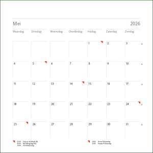 Blanco maandkalender 2026