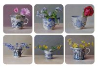 Onderzetters: Helleborus in bruine kom, Ingrid Smuling, Amnesty International