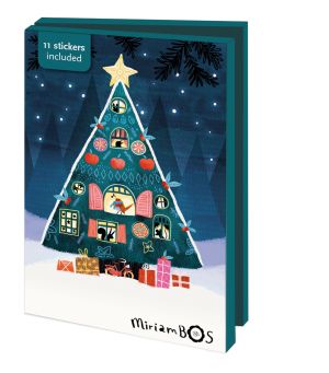 Kaartenmapje met env, klein: Fijne Feestdagen, Miriam Bos