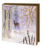 Kaartenmapje met env, vierkant: Snowy Forest, Rachel McNaughton