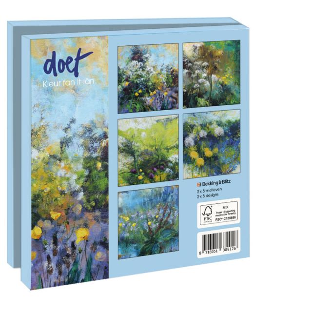 Kaartenmapje met env, vierkant: Kleur fan it lân, Doet Boersma