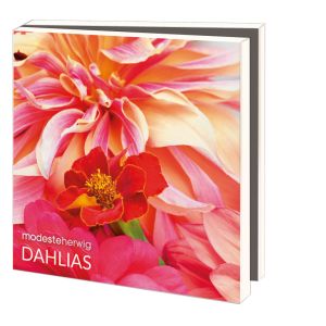 Kaartenmapje met env, vierkant: Dahlias, Modeste Herwig