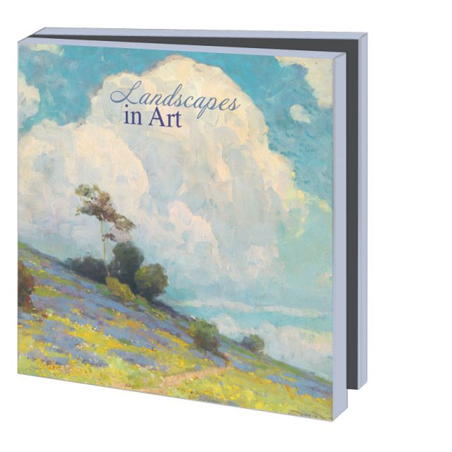 Kaartenmapje met env, vierkant:Landscapes in art