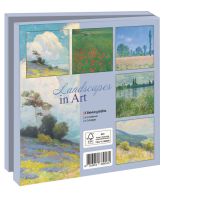 Kaartenmapje met env, vierkant:Landscapes in art