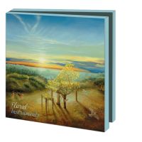Kaartenmapje met env, vierkant:Floral instruments, Timothy Martin