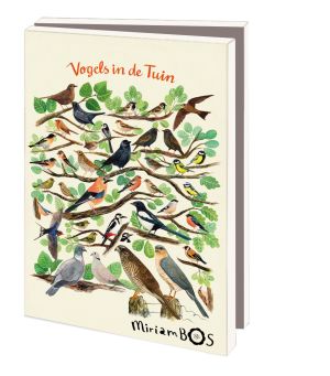 Kaartenmapje met env, klein: Vogels in de tuin, Miriam Bos