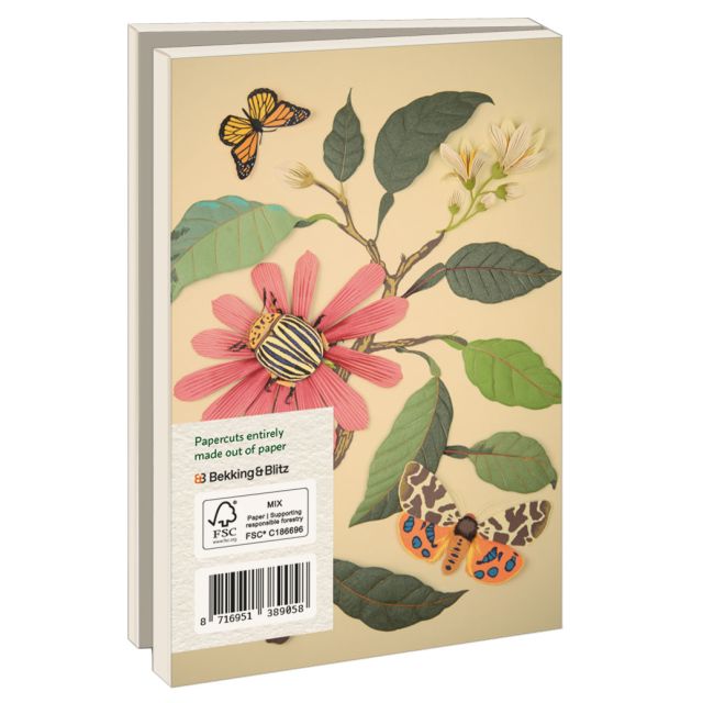 Kaartenmapje met env, klein: Flowers and insects, Geertje Aalders