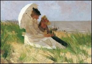 On the dunes at Zandvoort, Ferdinand Hart Nibbrig, Singer, Laren