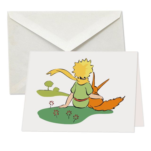 Hugs the fox sitting on the grass, The Little Prince