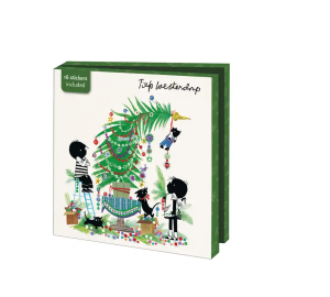 Kaartenmapje met env, vierkant: Kerst, Jip en Janneke, Fiep Westendorp