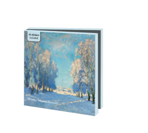 Kaartenmapje met env, vierkant: Winter Impressionists