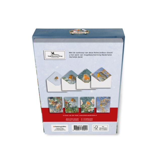 Notecard box: A Robin’s Winter, Elwin van der Kolk, Vogelbeschermin Nederland