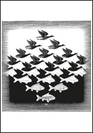 Sky and Water, M.C. Escher
