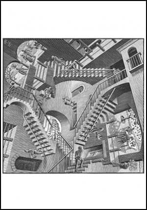 Relativity, M.C. Escher