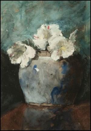 White azalea's in the pot, Jan Voerman, Museum de Fundatie