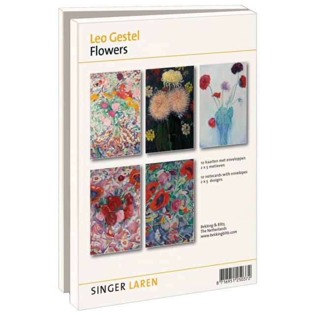 Kaartenmapje met env, groot: Flowers, Leo Gestel, Singer, Laren