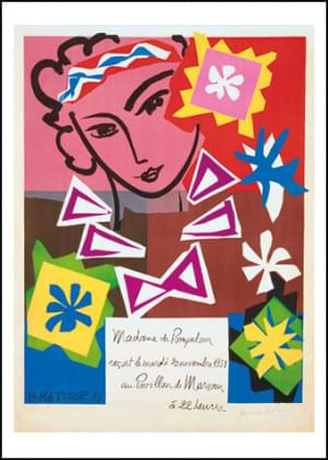 Poster for the exhibition, Madam de Pompadour recoit, Henri Matisse
