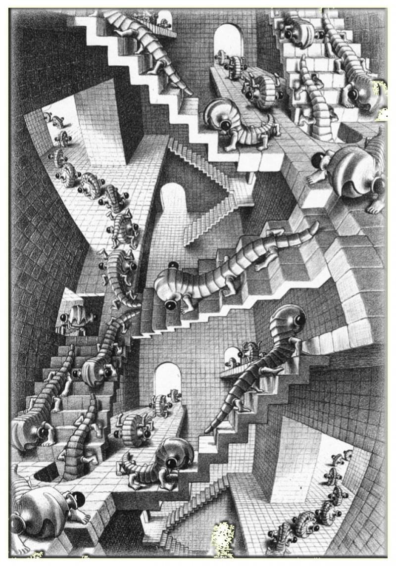 2023年 スモールカレンダー手帳「ESCHER エッシャー」 壁掛け 画家