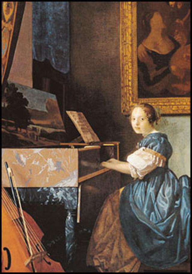 A lady seated ata the virginal, Vermeer