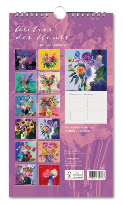 Birthday calendar: Ateliers des fleuris, Ad van Bokhoven
