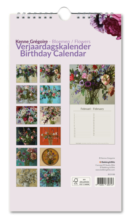 Birthday calendar: Bloemen, Kenne Gregoire