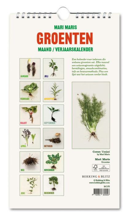 Birthday calendar: Groenten, Mari Maris