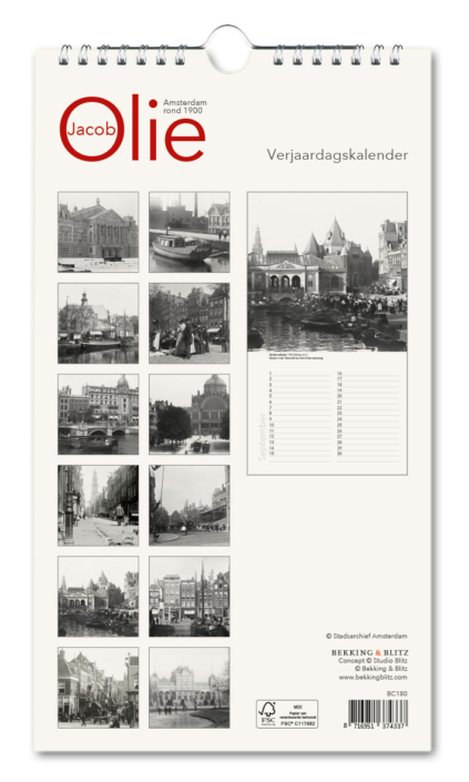 Birthday calendar: Jacob Olie, Amsterdam rond 1900, Stadsarchief