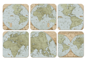 Coasters: Wandkaart van de wereld door Joan Blaeu, Het Scheepvaartmuseum