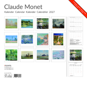 Claude Monet monthly calendar 2027