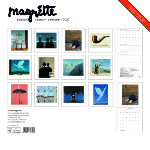 Magritte monthly calendar 2027