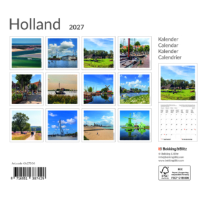 Holland mini monthly calendar 2027