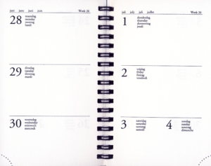 Minerva flip calendar 2027