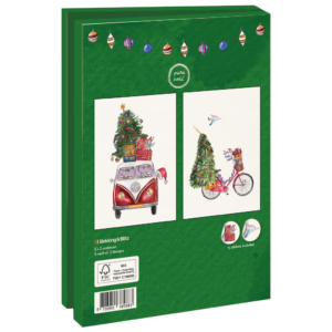 Card folder with env. Large: Kerstboom op fiets, Maartje Bodt