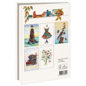 Card folder with env, Large: Betoverd door boeken, Gea Valk
