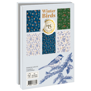 Card folder with env. Large: Winter Birds