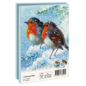 Card folder with env, Small: Robin in the Winter, Brian Rushton