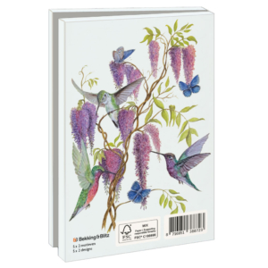 Card folder with env, Small: Birds & Flowers, Dennis Meijering