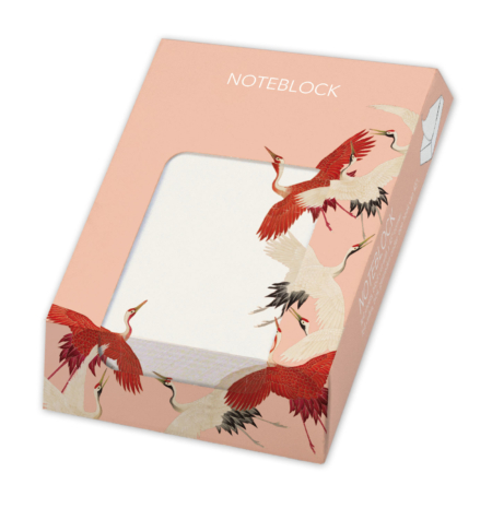 Memo pad: Woman haori with Red and White Cranes, Collection Rijksmuseum Amsterdam