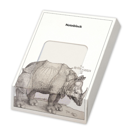 Memo pad: Rhinozerus, Albrecht Dürer, Kunsthalle Bremen