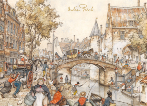 Puzzle (1.000 pieces): Cityscape, Anton Pieck
