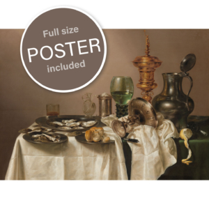 Puzzle (1.000 pieces): Stilleven met vergulde bokaal, Willem Claesz Heda, Rijksmuseum Amsterdam
