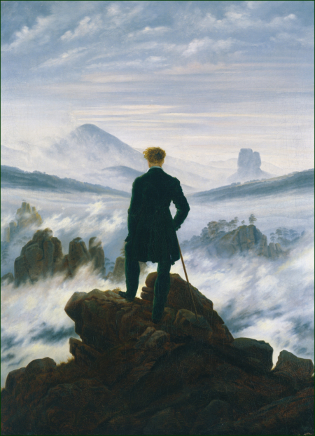 Puzzle (1.000 pieces): Wanderer über dem Nebelmeer, Caspar David Friedrich, Hamburger Kunsthalle