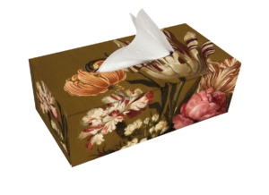 Tissue box holder: Bloem stil leven, Bollongier, Frans Hals Museum
